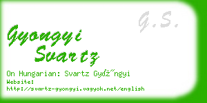 gyongyi svartz business card